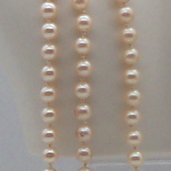 3 Strands of Faux Pearls - Picture 3 of 6
